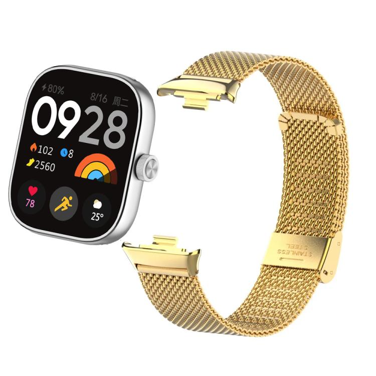 For Xiaomi Band 10 Pro / Redmi Watch 6 / 5 Fine Mesh Buckle Metal Stainless Steel Watch Band