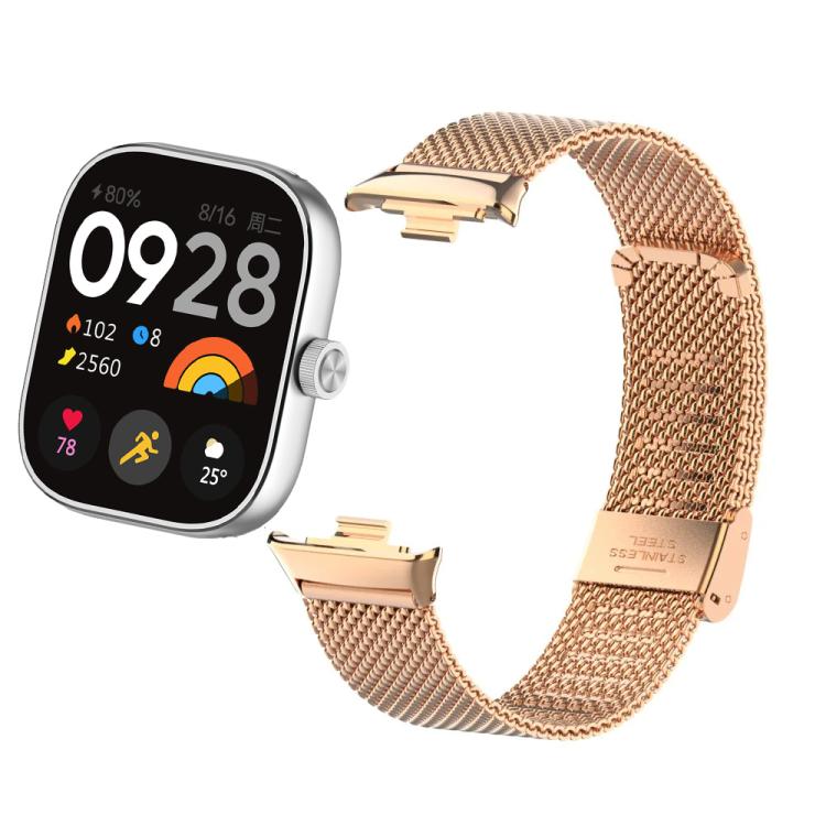 For Xiaomi Band 10 Pro / Redmi Watch 6 / 5 Fine Mesh Buckle Metal Stainless Steel Watch Band