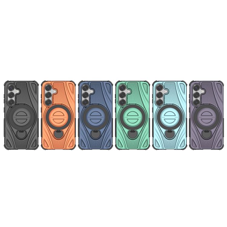 For Samsung Galaxy S25 5G Star Ring Metallic Pivot Bracket Magnetic Phone Case