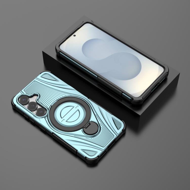 For Samsung Galaxy S25 5G Star Ring Metallic Pivot Bracket Magnetic Phone Case