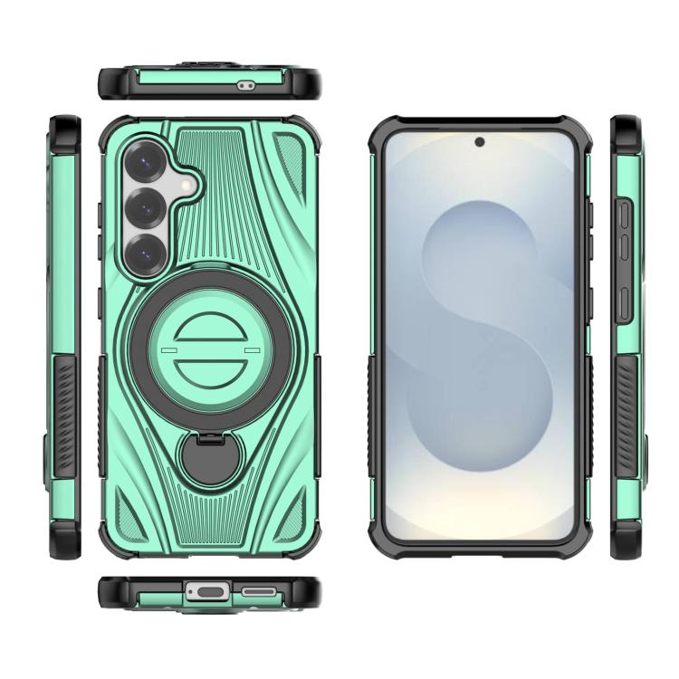 For Samsung Galaxy S25 5G Star Ring Metallic Pivot Bracket Magnetic Phone Case