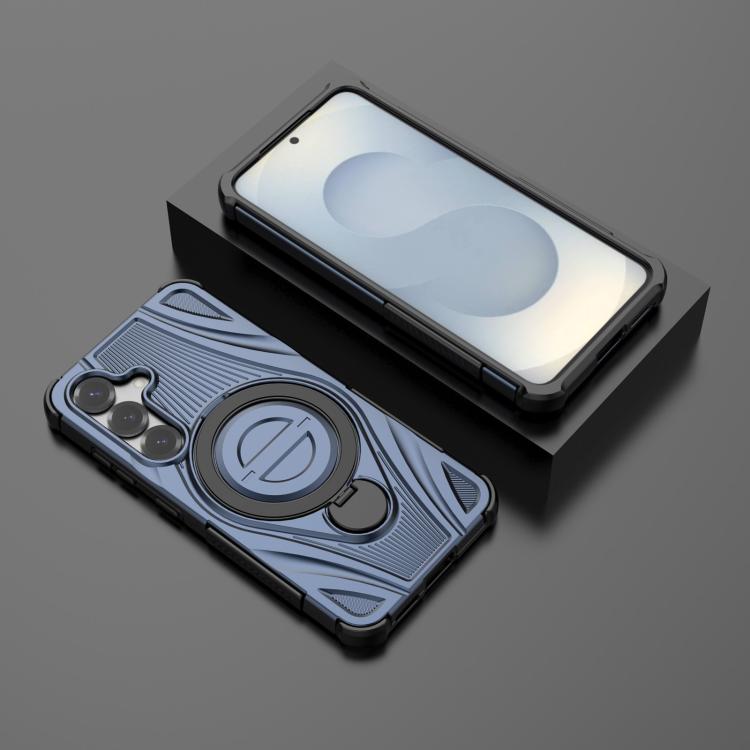 For Samsung Galaxy S25 5G Star Ring Metallic Pivot Bracket Magnetic Phone Case