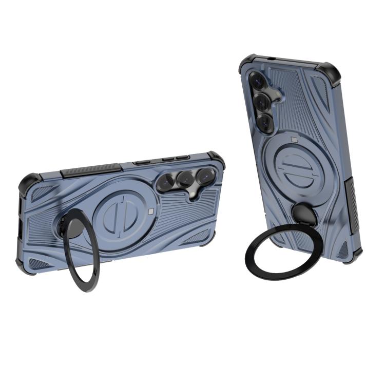 For Samsung Galaxy S25 5G Star Ring Metallic Pivot Bracket Magnetic Phone Case