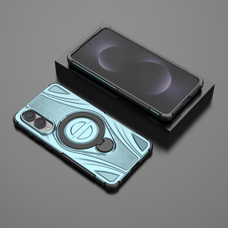 For Samsung Galaxy S25 Edge 5G Star Ring Metallic Pivot Bracket Magnetic Phone Case