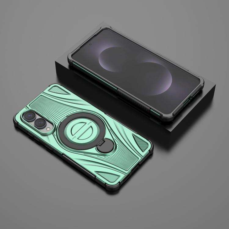 For Samsung Galaxy S25 Edge 5G Star Ring Metallic Pivot Bracket Magnetic Phone Case