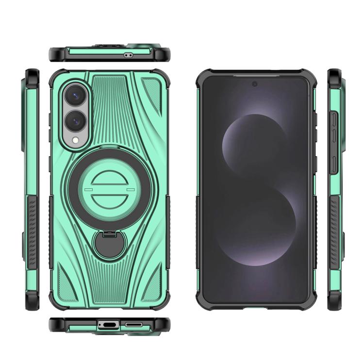 For Samsung Galaxy S25 Edge 5G Star Ring Metallic Pivot Bracket Magnetic Phone Case