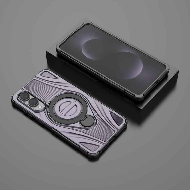 For Samsung Galaxy S25 Edge 5G Star Ring Metallic Pivot Bracket Magnetic Phone Case