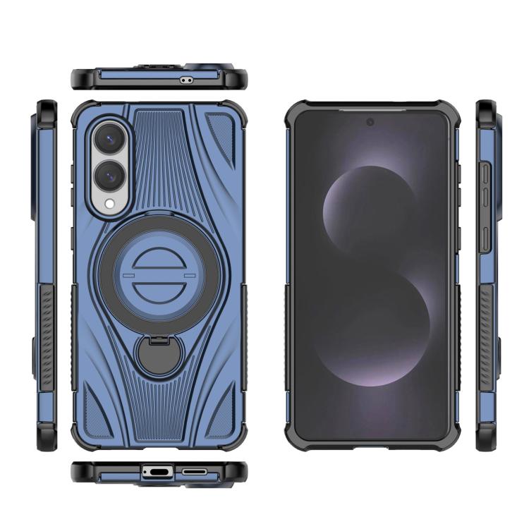 For Samsung Galaxy S25 Edge 5G Star Ring Metallic Pivot Bracket Magnetic Phone Case