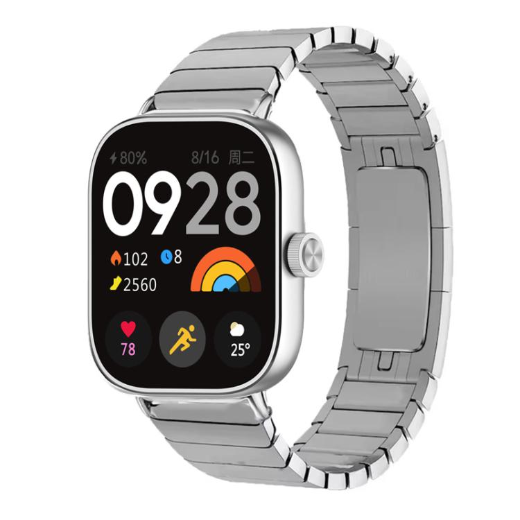 For Xiaomi Band 10 Pro / Redmi Watch 6 / 5 One Beads Dual-Press Butterfly Buckle Stainless Steel Watch Band