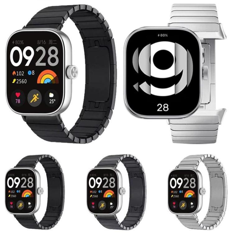 For Xiaomi Band 10 Pro / Redmi Watch 6 / 5 One Beads Dual-Press Butterfly Buckle Titanium Alloy Watch Band