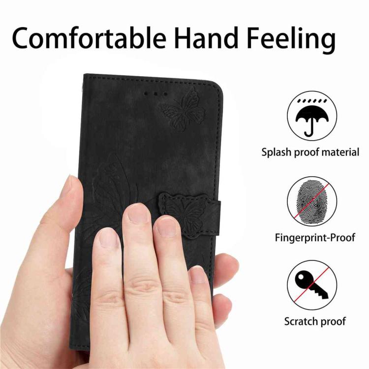 For OnePlus 15 Skin-feel Embossed Butterfly Leather Phone Case