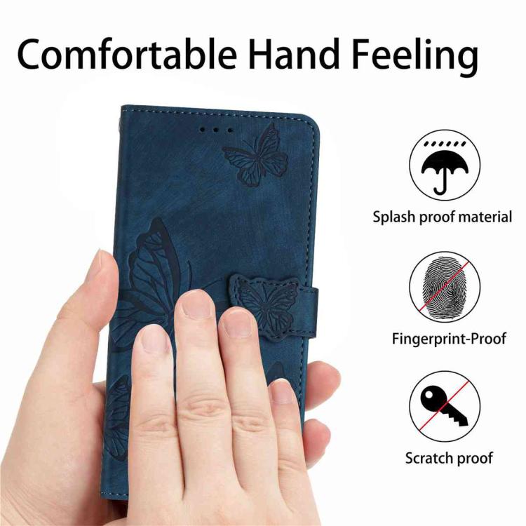 For OnePlus 15 Skin-feel Embossed Butterfly Leather Phone Case