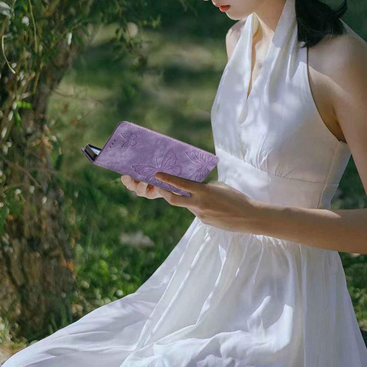 For OnePlus 15 Skin-feel Embossed Butterfly Leather Phone Case