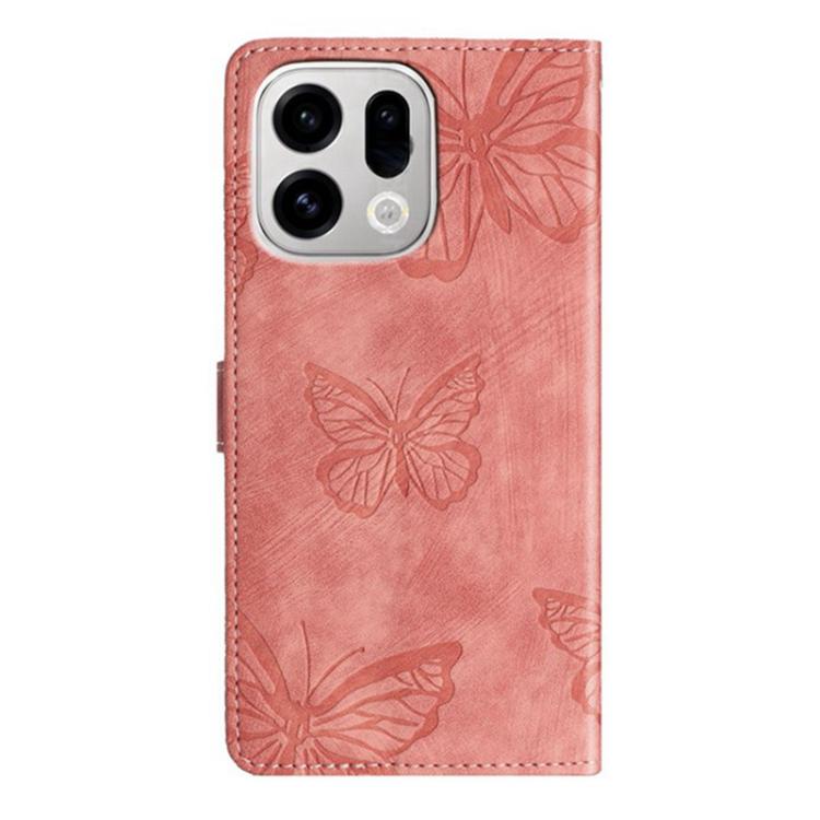 For OPPO Find X9 Skin-feel Embossed Butterfly Leather Phone Case