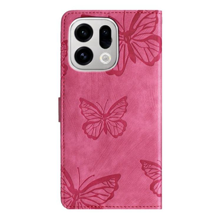 For OPPO Find X9 Pro Skin-feel Embossed Butterfly Leather Phone Case