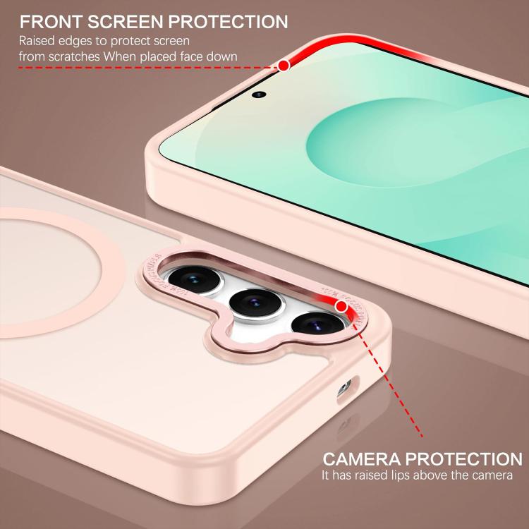 For Samsung Galaxy S25 5G XDcase Metal Lens Frame Skin Feel Magnetic Phone Case