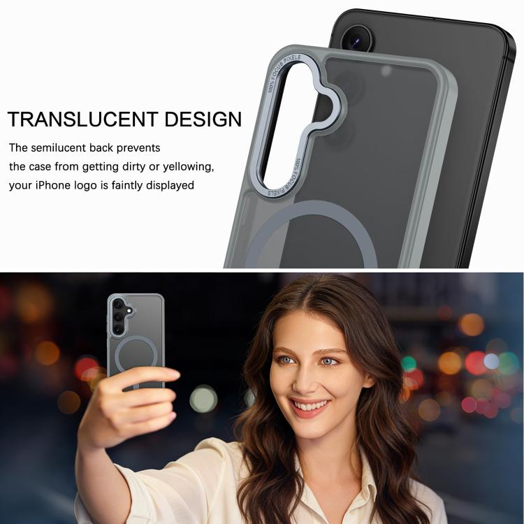 For Samsung Galaxy S25 5G XDcase Metal Lens Frame Skin Feel Magnetic Phone Case