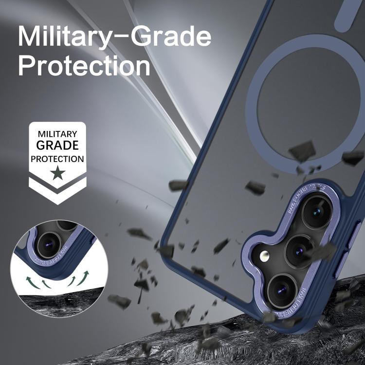 For Samsung Galaxy S25 5G XDcase Metal Lens Frame Skin Feel Magnetic Phone Case