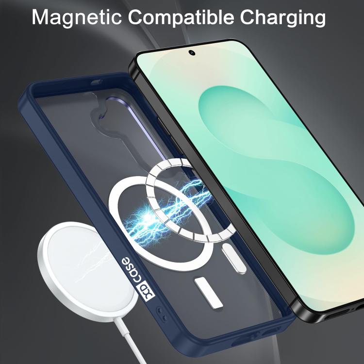 For Samsung Galaxy S25 5G XDcase Metal Lens Frame Skin Feel Magnetic Phone Case