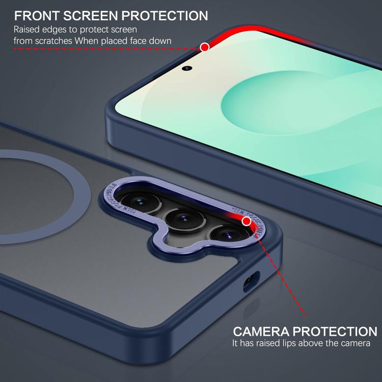 For Samsung Galaxy S25 5G XDcase Metal Lens Frame Skin Feel Magnetic Phone Case