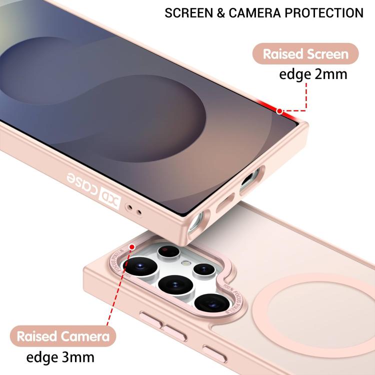 For Samsung Galaxy S25 Ultra 5G XDcase Metal Lens Frame Skin Feel Magnetic Phone Case