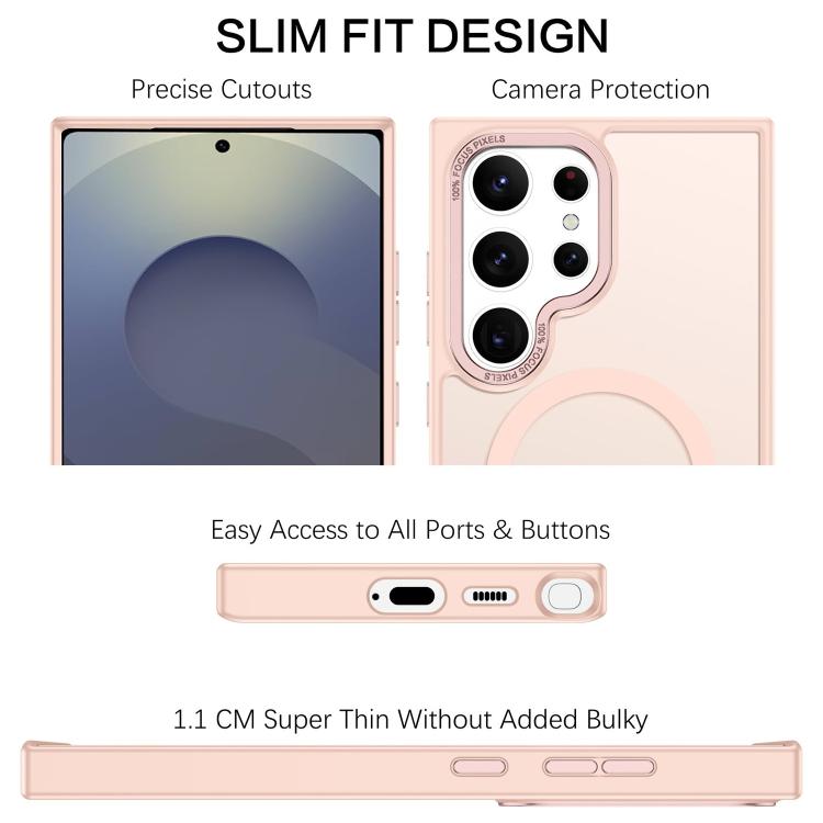 For Samsung Galaxy S25 Ultra 5G XDcase Metal Lens Frame Skin Feel Magnetic Phone Case