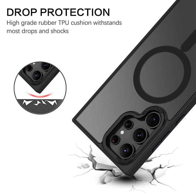 For Samsung Galaxy S25 Ultra 5G XDcase Metal Lens Frame Skin Feel Magnetic Phone Case