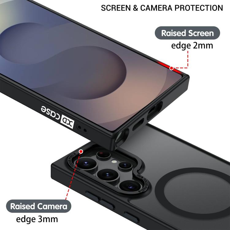 For Samsung Galaxy S25 Ultra 5G XDcase Metal Lens Frame Skin Feel Magnetic Phone Case