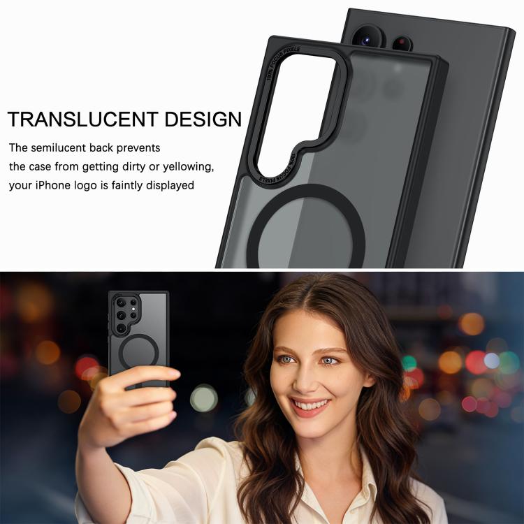 For Samsung Galaxy S25 Ultra 5G XDcase Metal Lens Frame Skin Feel Magnetic Phone Case