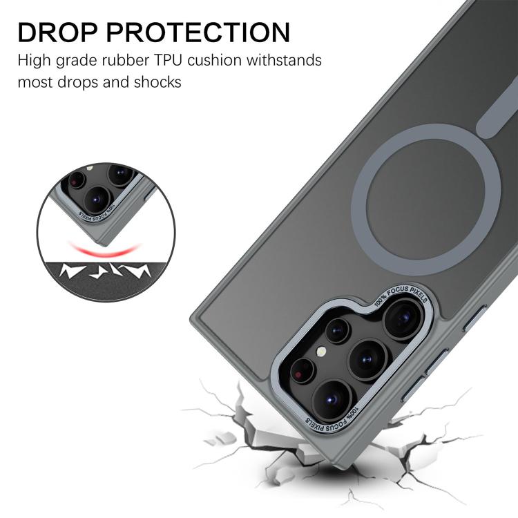 For Samsung Galaxy S25 Ultra 5G XDcase Metal Lens Frame Skin Feel Magnetic Phone Case