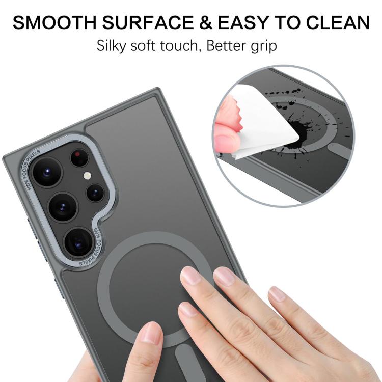 For Samsung Galaxy S25 Ultra 5G XDcase Metal Lens Frame Skin Feel Magnetic Phone Case