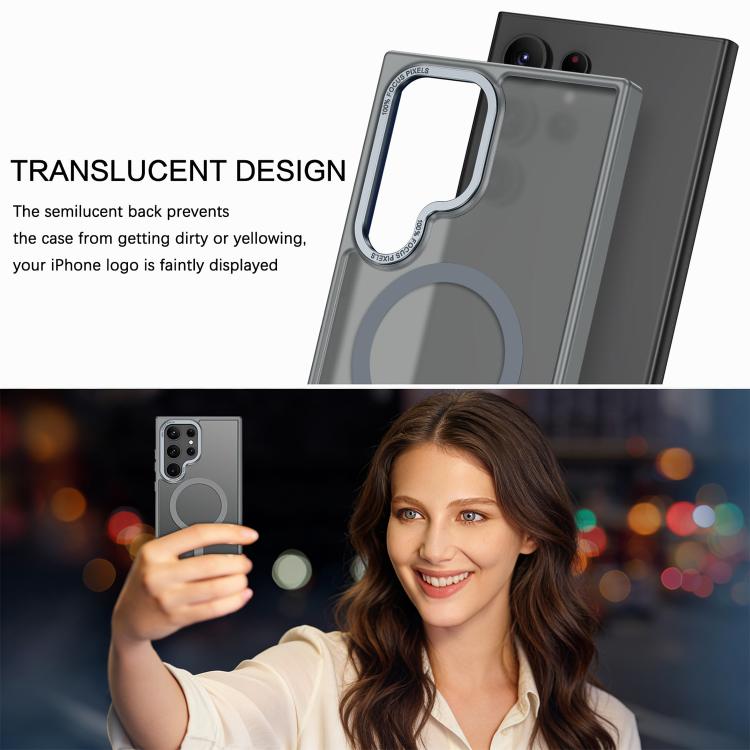 For Samsung Galaxy S25 Ultra 5G XDcase Metal Lens Frame Skin Feel Magnetic Phone Case