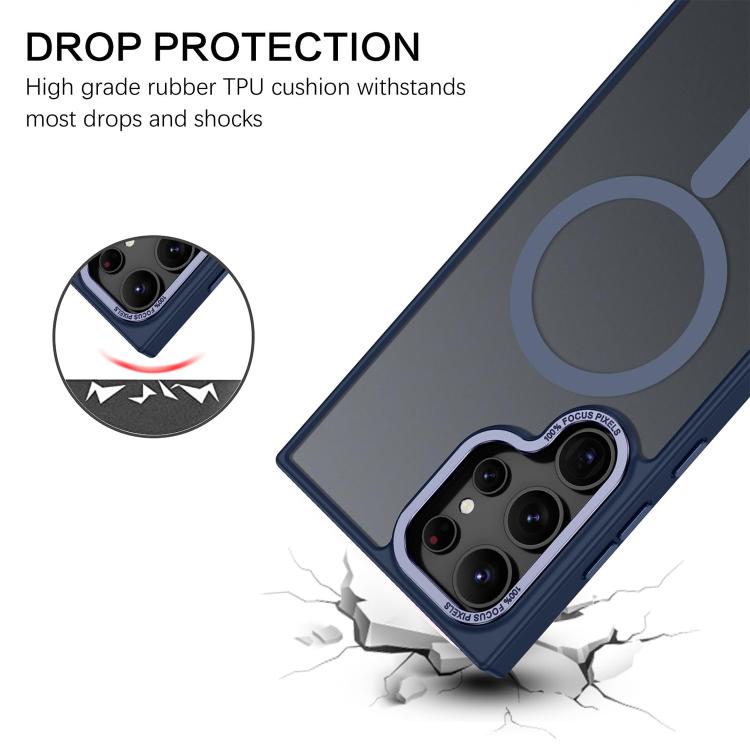 For Samsung Galaxy S25 Ultra 5G XDcase Metal Lens Frame Skin Feel Magnetic Phone Case