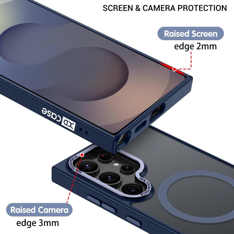 For Samsung Galaxy S25 Ultra 5G XDcase Metal Lens Frame Skin Feel Magnetic Phone Case