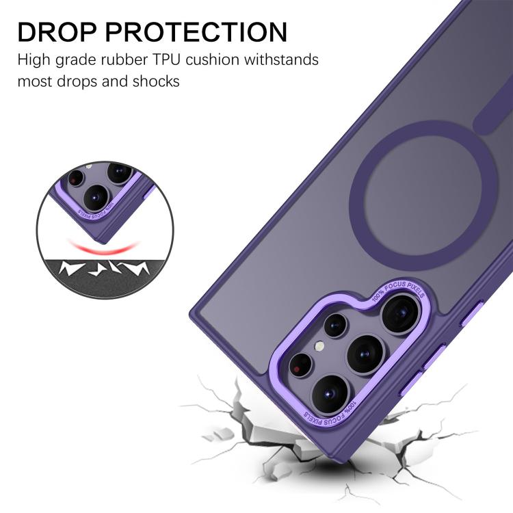 For Samsung Galaxy S25 Ultra 5G XDcase Metal Lens Frame Skin Feel Magnetic Phone Case