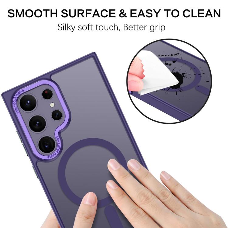For Samsung Galaxy S25 Ultra 5G XDcase Metal Lens Frame Skin Feel Magnetic Phone Case