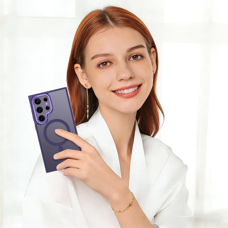 For Samsung Galaxy S25 Ultra 5G XDcase Metal Lens Frame Skin Feel Magnetic Phone Case