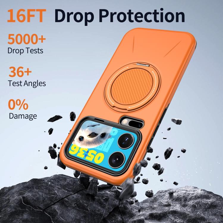 For Xiaomi 17 Pro Max Metal Rotation Holder MagSafe TPU Hybrid PC Phone Case