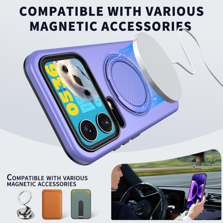 For Xiaomi 17 Pro Max Metal Rotation Holder MagSafe TPU Hybrid PC Phone Case