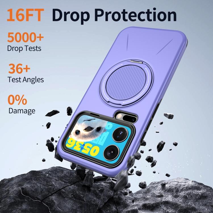 For Xiaomi 17 Pro Max Metal Rotation Holder MagSafe TPU Hybrid PC Phone Case