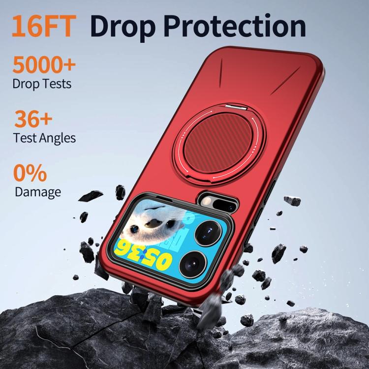 For Xiaomi 17 Pro Max Metal Rotation Holder MagSafe TPU Hybrid PC Phone Case