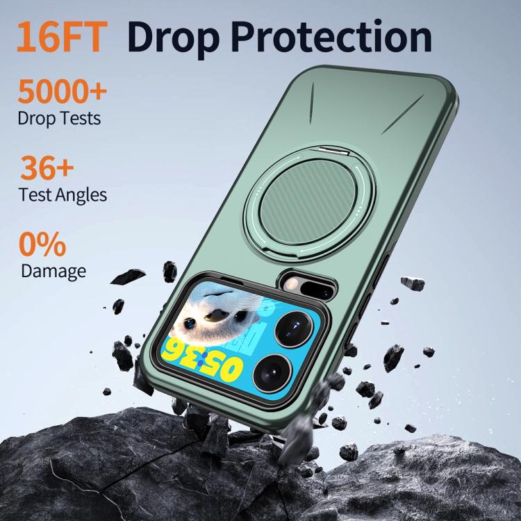 For Xiaomi 17 Pro Max Metal Rotation Holder MagSafe TPU Hybrid PC Phone Case