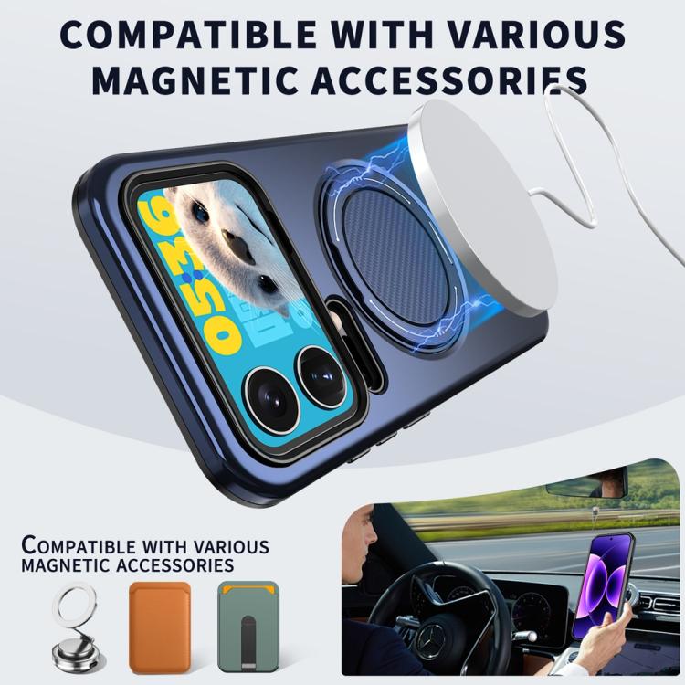 For Xiaomi 17 Pro Max Metal Rotation Holder MagSafe TPU Hybrid PC Phone Case