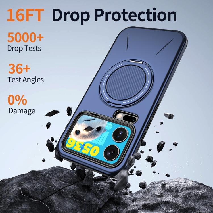 For Xiaomi 17 Pro Max Metal Rotation Holder MagSafe TPU Hybrid PC Phone Case