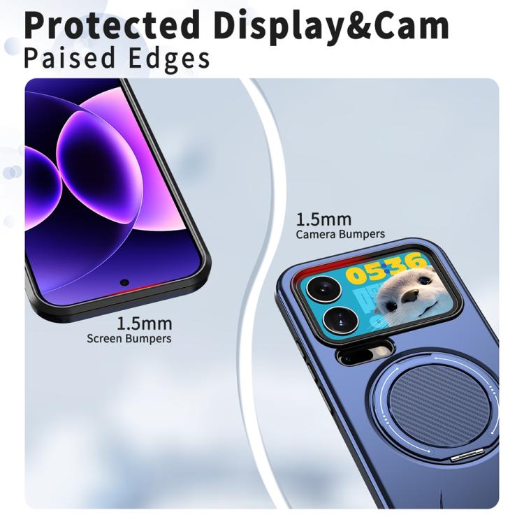 For Xiaomi 17 Pro Max Metal Rotation Holder MagSafe TPU Hybrid PC Phone Case
