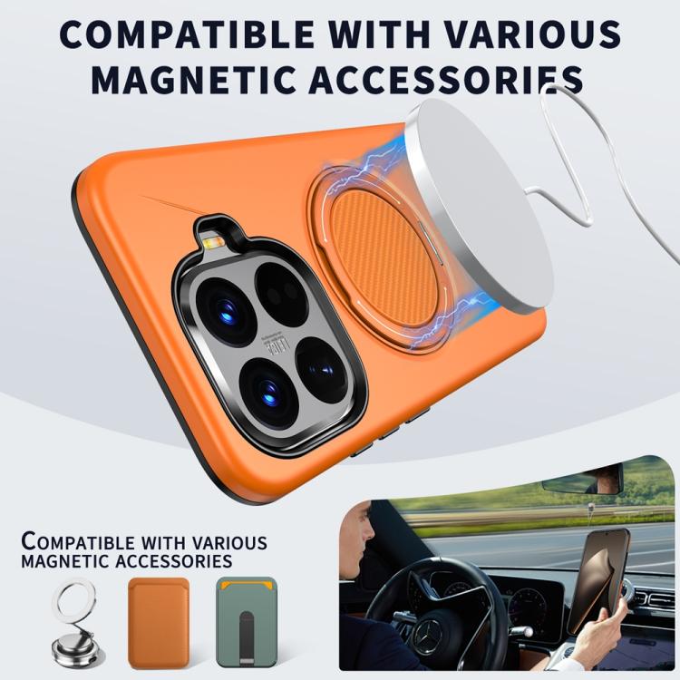 For Xiaomi 15T Pro 5G Metal Rotation Holder MagSafe TPU Hybrid PC Phone Case