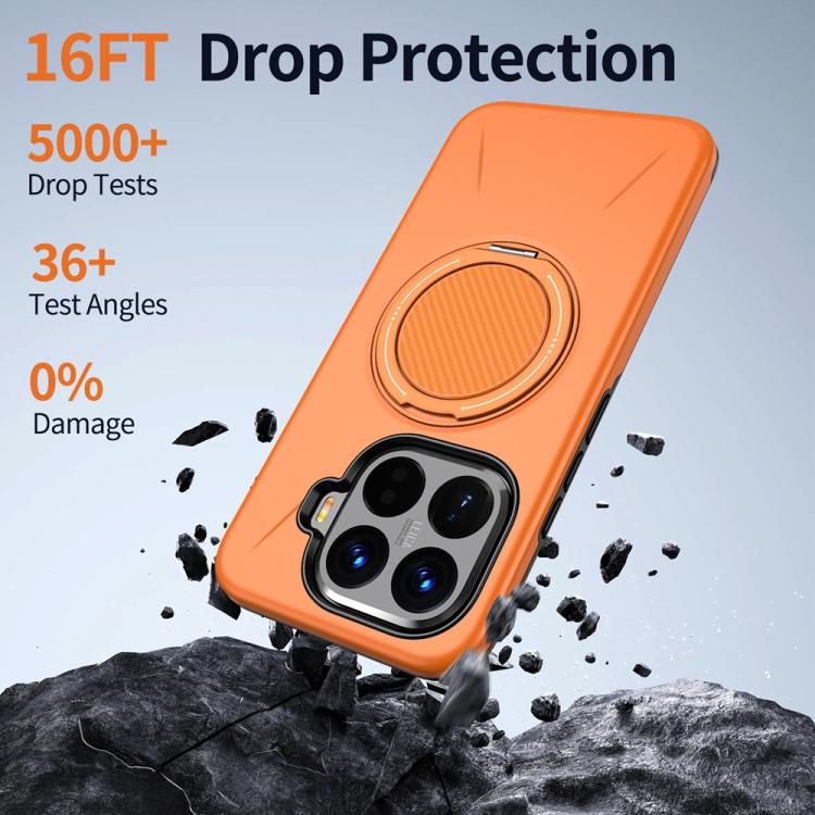 For Xiaomi 15T Pro 5G Metal Rotation Holder MagSafe TPU Hybrid PC Phone Case