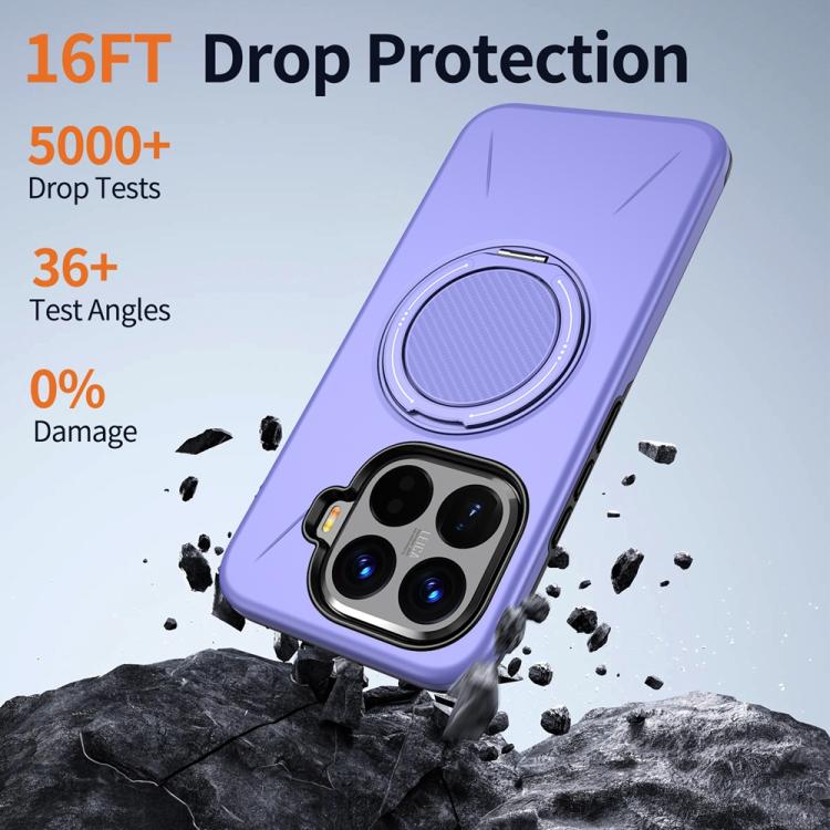 For Xiaomi 15T Pro 5G Metal Rotation Holder MagSafe TPU Hybrid PC Phone Case