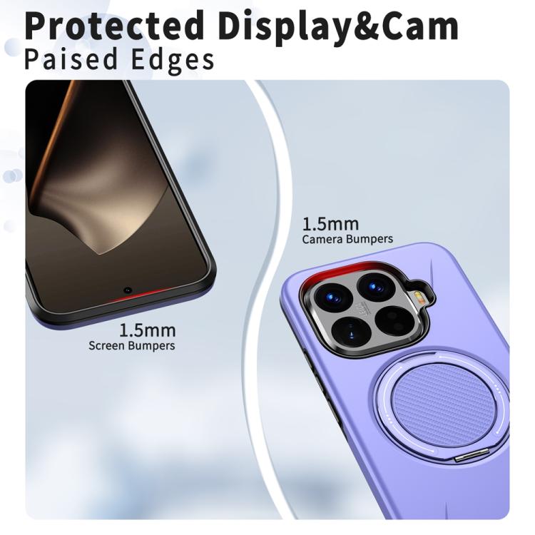 For Xiaomi 15T Pro 5G Metal Rotation Holder MagSafe TPU Hybrid PC Phone Case