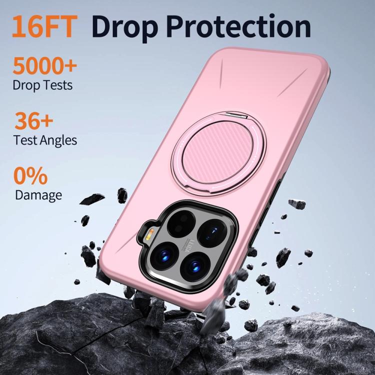 For Xiaomi 15T Pro 5G Metal Rotation Holder MagSafe TPU Hybrid PC Phone Case